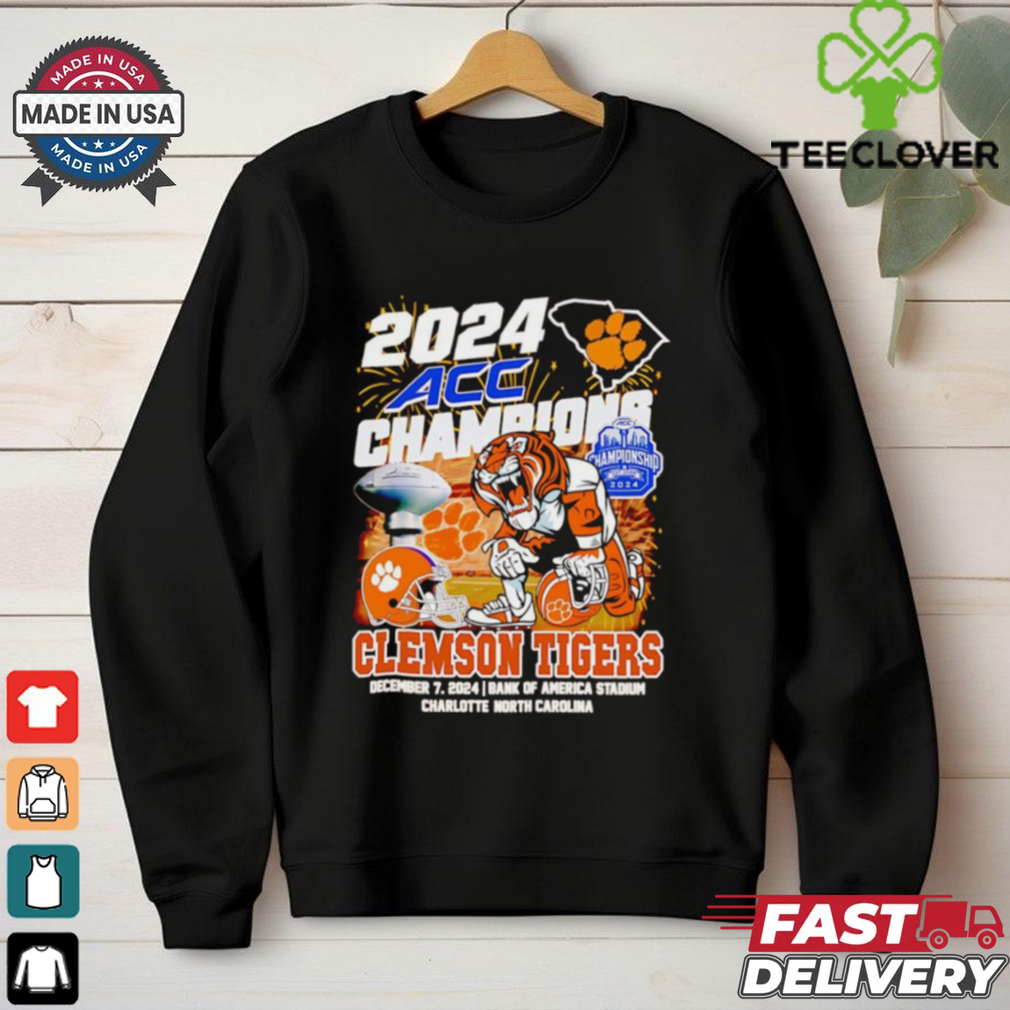 2024 ACC Champions Clemson Tigers football mascot shirt 2024 ACC Champions Clemson Tigers football mascot shirt