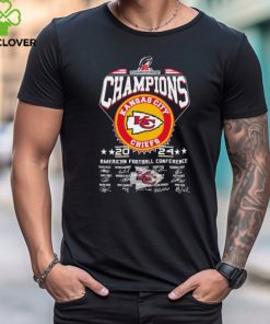 2024 AFC Champions Kansas City Chiefs American football Conference signatures hoodie, sweater, longsleeve, shirt v-neck, t-shirt