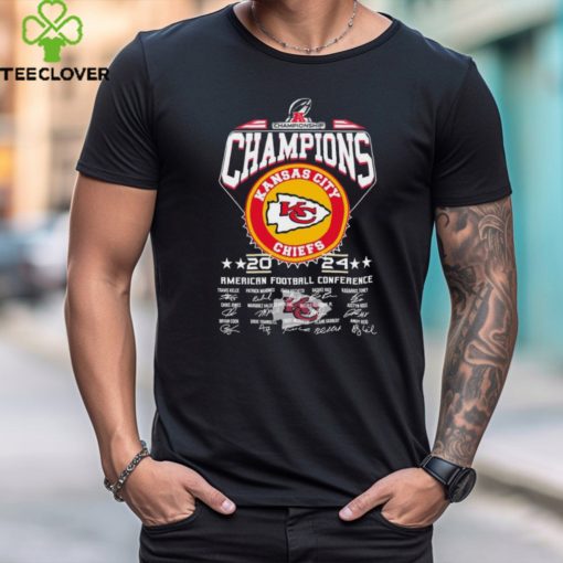 2024 AFC Champions Kansas City Chiefs American football Conference signatures hoodie, sweater, longsleeve, shirt v-neck, t-shirt