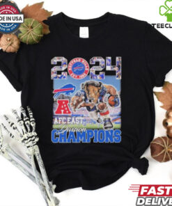 2024 AFC East Division Champions Buffalo Bills Mascot Vintage Hoodie T Shirt