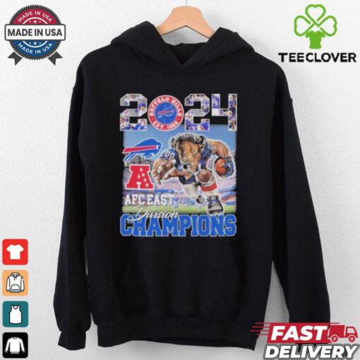 2024 AFC East Division Champions Buffalo Bills Mascot Vintage Hoodie T Shirt