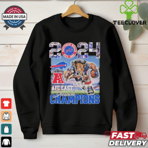 2024 AFC East Division Champions Buffalo Bills Mascot Vintage Hoodie T Shirt