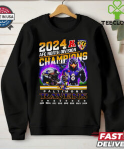 2024 AFC North Division Champions Baltimore Ravens mascot shirt