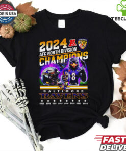 2024 AFC North Division Champions Baltimore Ravens mascot shirt