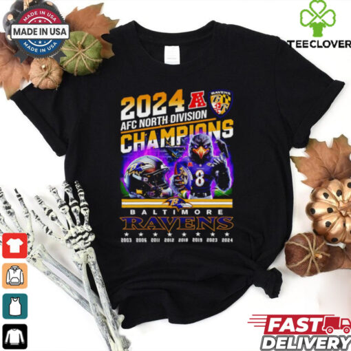 2024 AFC North Division Champions Baltimore Ravens mascot shirt