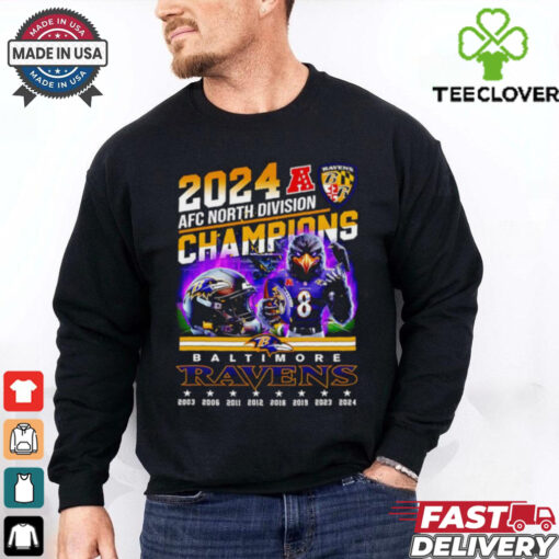 2024 AFC North Division Champions Baltimore Ravens mascot shirt