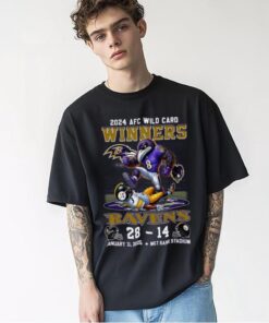2024 AFC Wild Card Winners For Baltimore Ravens T Shirt