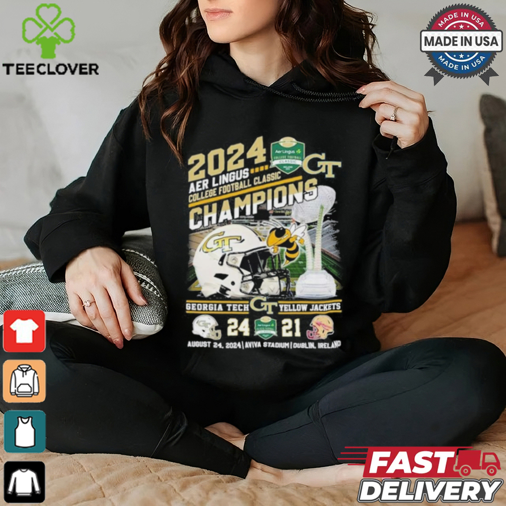 2024 Aer Lingus College Football Classic Champions Georgia Tech And Yellow Jackets Shirt 2024 Aer Lingus College Football Classic Champions Georgia Tech And Yellow Jackets Shirt