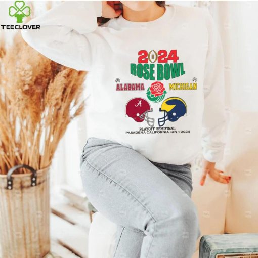 2024 Alabama And Michigan rose bowl graphic 2024 T Shirt