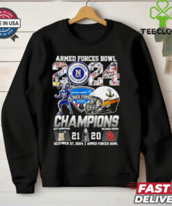 2024 Armed Forces Bowl Champions Navy Midshipmen score helmet shirt