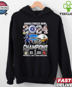 2024 Armed Forces Bowl Champions Navy Midshipmen score helmet shirt