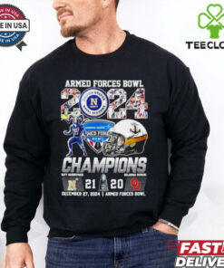 2024 Armed Forces Bowl Champions Navy Midshipmen score helmet shirt