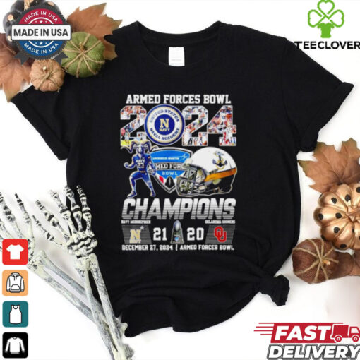2024 Armed Forces Bowl Champions Navy Midshipmen score helmet shirt