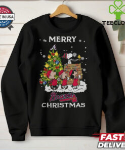 2024 Atlanta Braves Snoopy And Friends Merry Christmas Shirt