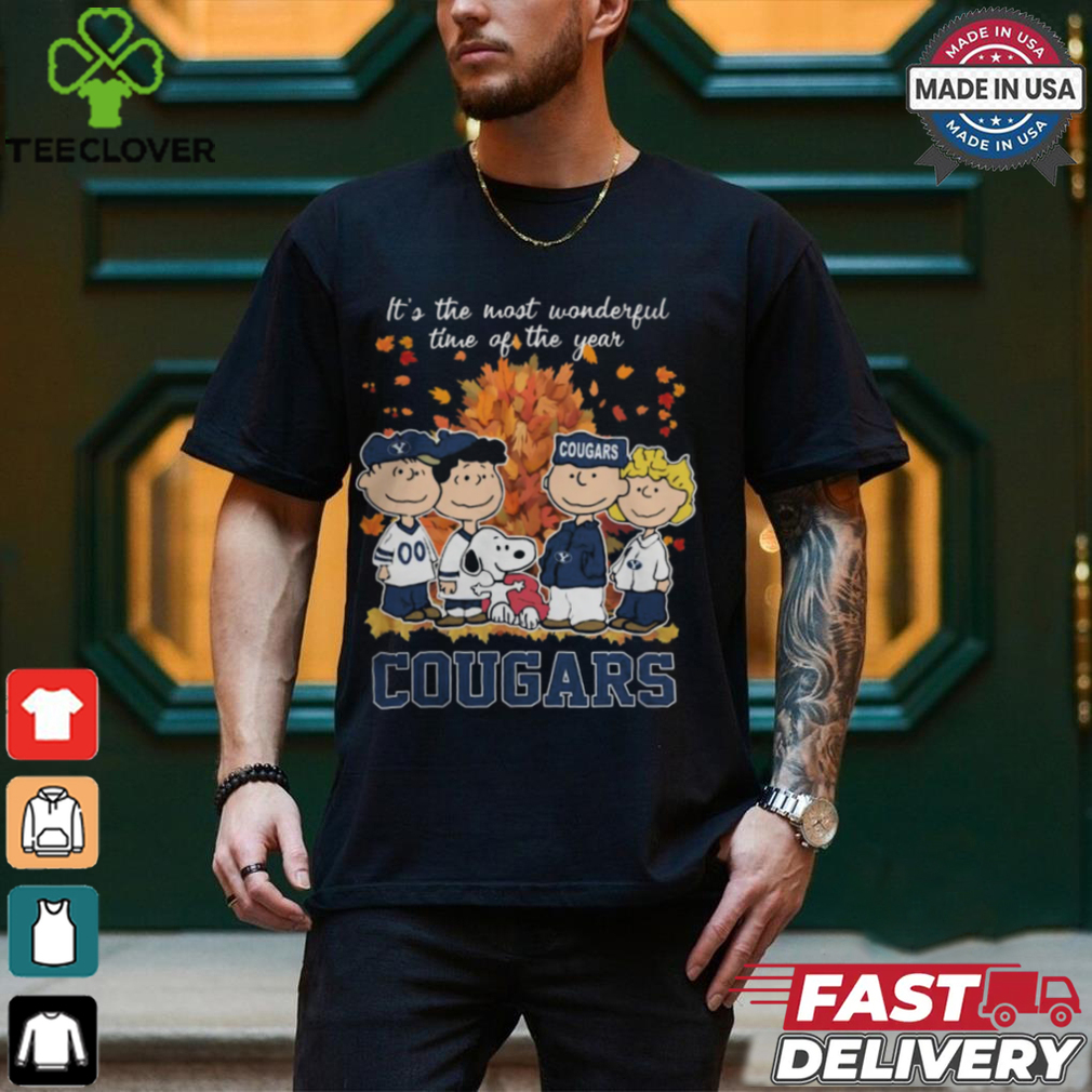 2024 BYU Cougars x Peanuts Snoopy Is The Most Wonderful Time Of The Year Shirt 2024 BYU Cougars x Peanuts Snoopy Is The Most Wonderful Time Of The Year Shirt