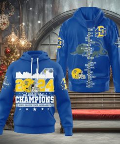 2024 Back To Back Ncaa Division I Football Champions South Dakota State Jackrabbits 3d Shirt Hoodie