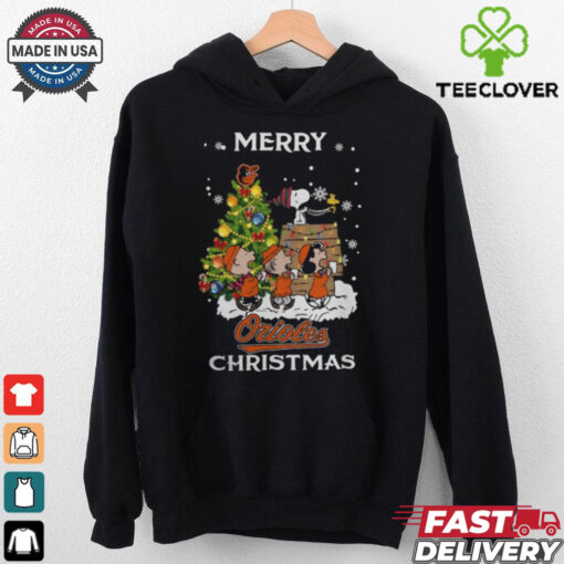 2024 Baltimore Orioles Snoopy And Friends Merry Christmas Shirt