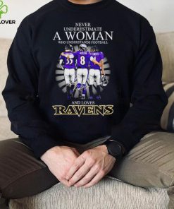 2024 Baltimore Ravens never underestimate a woman who understands football and loves Ravens shirt