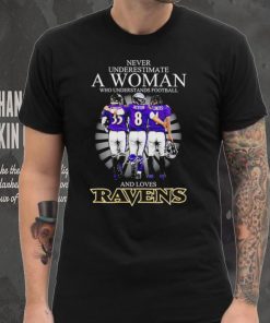 2024 Baltimore Ravens never underestimate a woman who understands football and loves Ravens hoodie, sweater, longsleeve, shirt v-neck, t-shirt