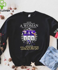 2024 Baltimore Ravens never underestimate a woman who understands football and loves Ravens hoodie, sweater, longsleeve, shirt v-neck, t-shirt