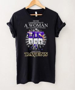 2024 Baltimore Ravens never underestimate a woman who understands football and loves Ravens hoodie, sweater, longsleeve, shirt v-neck, t-shirt