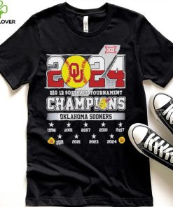 2024 Big 12 Softball Tournament Champions Oklahoma Sooners NCAA T Shirt