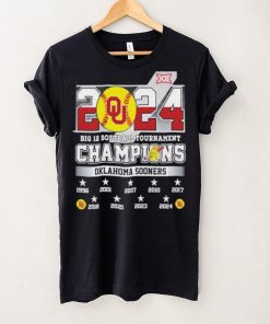 2024 Big 12 Softball Tournament Champions Oklahoma Sooners NCAA T Shirt