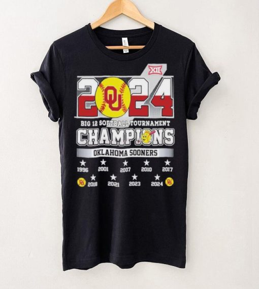 2024 Big 12 Softball Tournament Champions Oklahoma Sooners NCAA T Shirt