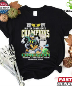 2024 Big Ten Conference Champions Oregon Ducks Mascot Shirt