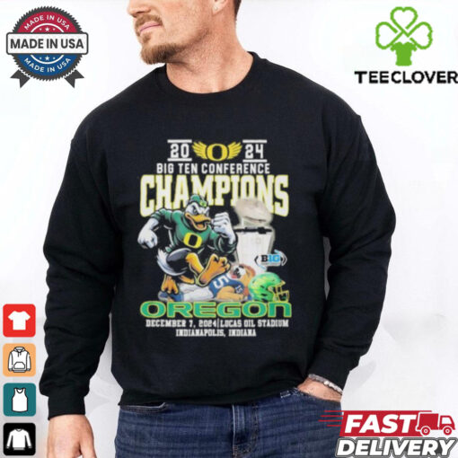 2024 Big Ten Conference Champions Oregon Ducks Mascot Shirt