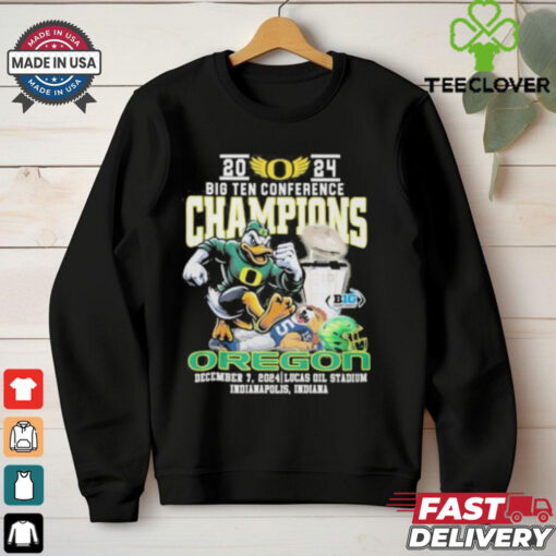 2024 Big Ten Conference Champions Oregon Ducks Mascot Shirt