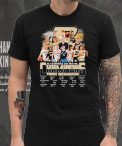 2024 Big Ten Conference men’s basketball Champions Purdue Boilermakers player signatures logo shirt