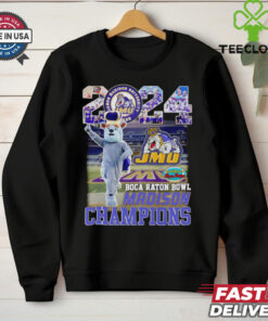 2024 Boca Raton Bowl Champions James Madison Dukes mascot 2D T shirt