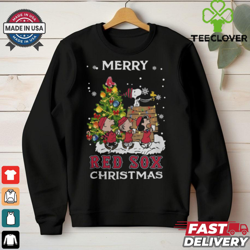 2024 Boston Red Sox Snoopy And Friends Merry Christmas Shirt 2024 Boston Red Sox Snoopy And Friends Merry Christmas Shirt