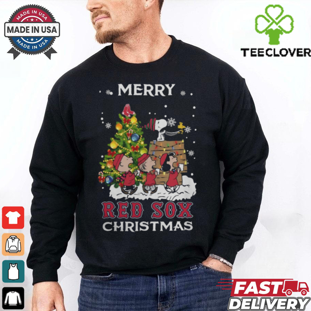 2024 Boston Red Sox Snoopy And Friends Merry Christmas Shirt 2024 Boston Red Sox Snoopy And Friends Merry Christmas Shirt