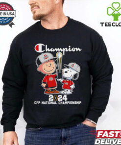 2024 CFP National Championship Snoopy and Charlie Brown Ohio State Buckeyes Trophy shirt