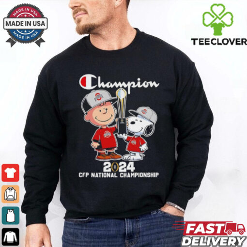 2024 CFP National Championship Snoopy and Charlie Brown Ohio State Buckeyes Trophy shirt