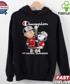 2024 CFP National Championship Snoopy and Charlie Brown Ohio State Buckeyes Trophy shirt