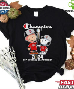 2024 CFP National Championship Snoopy and Charlie Brown Ohio State Buckeyes Trophy shirt