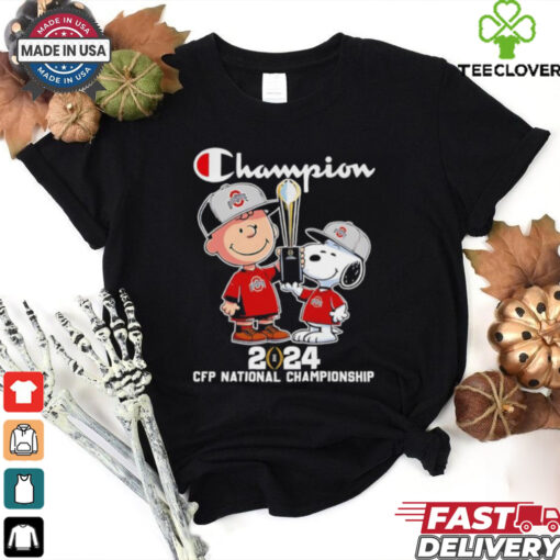 2024 CFP National Championship Snoopy and Charlie Brown Ohio State Buckeyes Trophy shirt