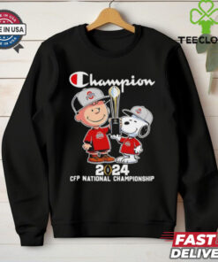 2024 CFP National Championship Snoopy and Charlie Brown Ohio State Buckeyes Trophy shirt