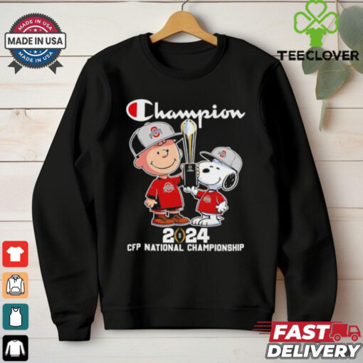 2024 CFP National Championship Snoopy and Charlie Brown Ohio State Buckeyes Trophy shirt