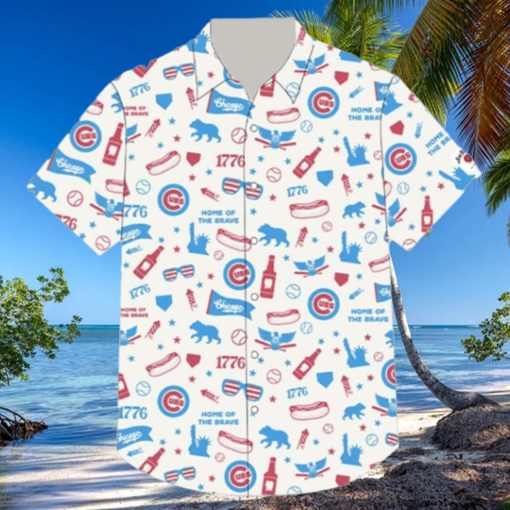 2024 Chicago Cubs Red White & Cubbie Blue Hawaiian Shirt