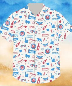 2024 Chicago Cubs Red White & Cubbie Blue Hawaiian Shirt