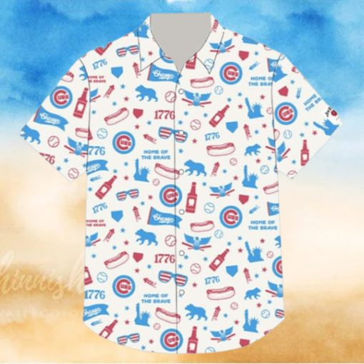 2024 Chicago Cubs Red White & Cubbie Blue Hawaiian Shirt