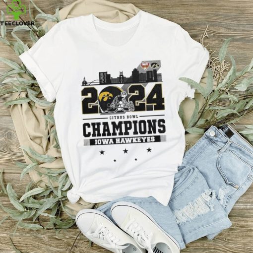 2024 Citrus Bowl Champions Iowa Hawkeyes City Helmet And Logo T Shirt