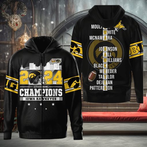 2024 Citrus Bowl Champions Iowa Hawkeyes Hoodie T Shirt