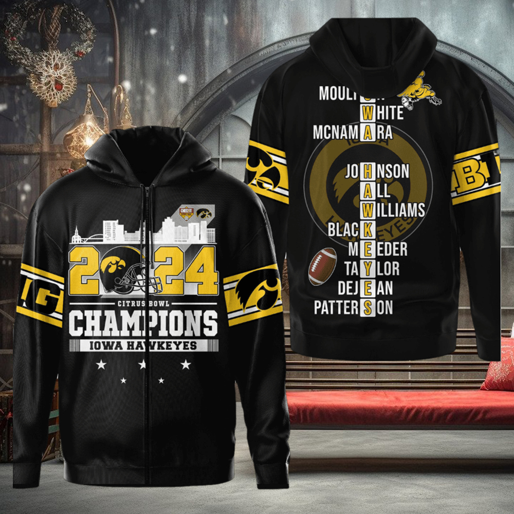 2024 Citrus Bowl Champions Iowa Hawkeyes Hoodie T Shirt 2024 Citrus Bowl Champions Iowa Hawkeyes Hoodie T Shirt
