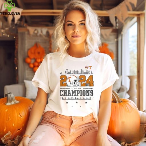 2024 Citrus Bowl Champions Tennessee Volunteers Helmet And Logo T Shirt