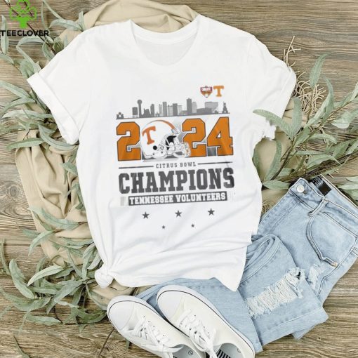 2024 Citrus Bowl Champions Tennessee Volunteers Helmet And Logo T Shirt